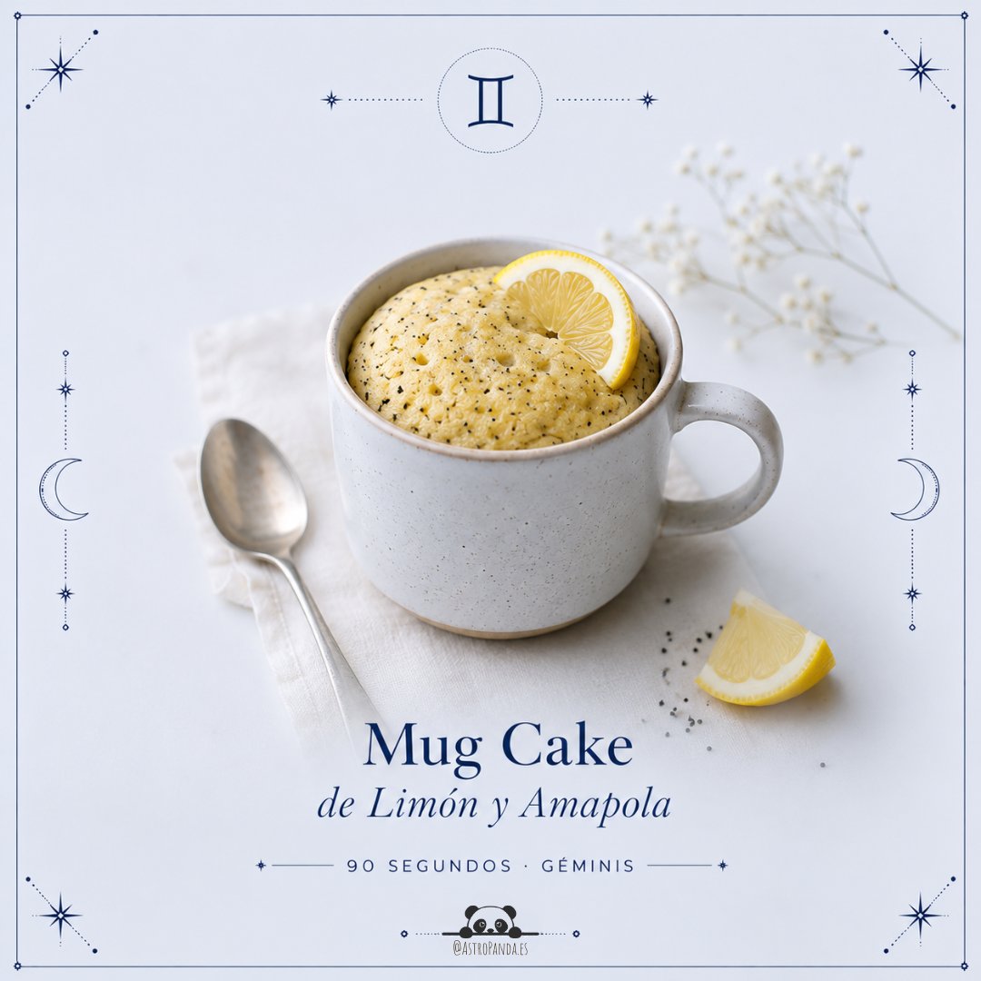 Géminis - Mug Cake de Limón y Amapola